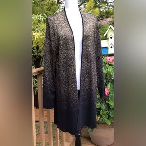Sparkly Gold & Black Rafaella Lightweight Cardigan